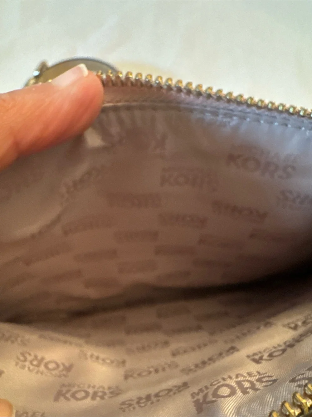 Michael Kors Metallic Gold Crossbody with Chain Strap